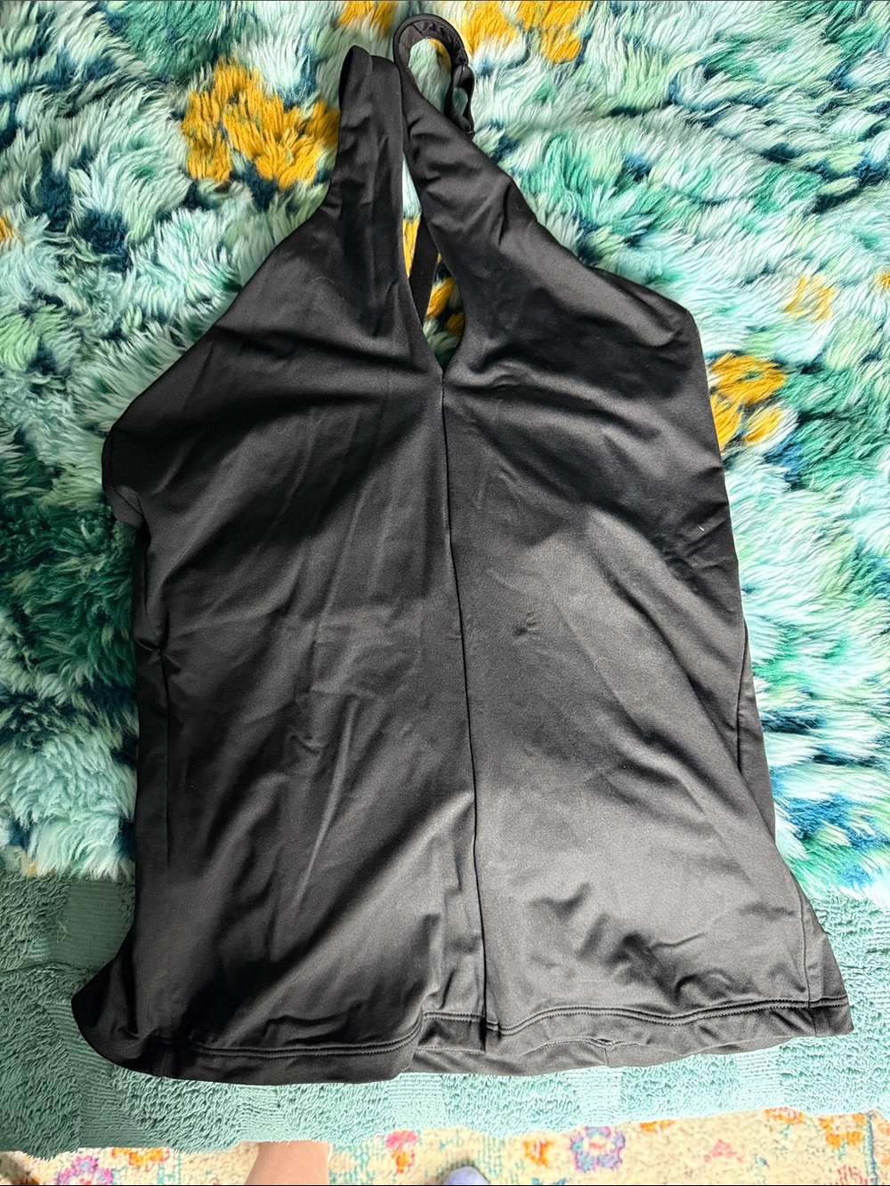 Athleta Black Halter-Style Swim Tank
